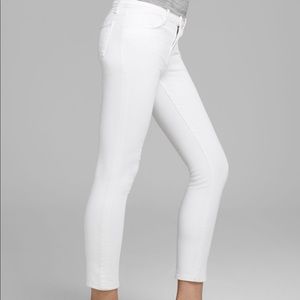 J Brand Cropped Rail Straight Leg Jeans 25 White